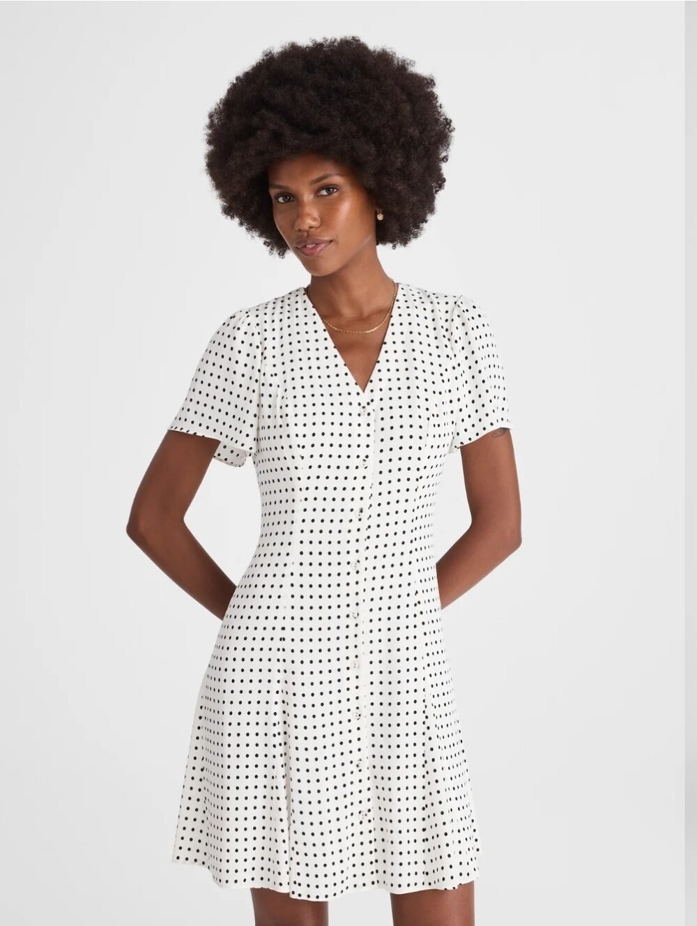 Madewell Button-Front Mini Dress